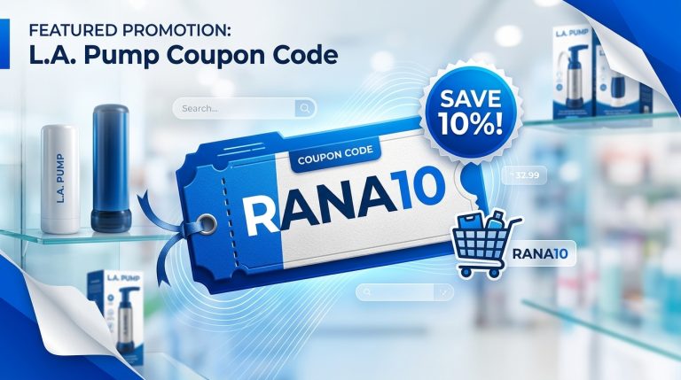 L.A. Pump coupon code RANA10 promotional discount banner